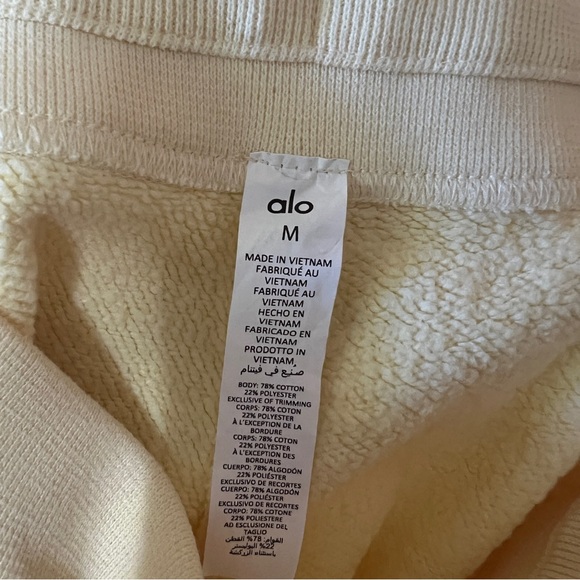 Alo Yoga | High Waist Free Time Straight Leg Sweatpants French Vanilla Size M - Picture 2 of 12